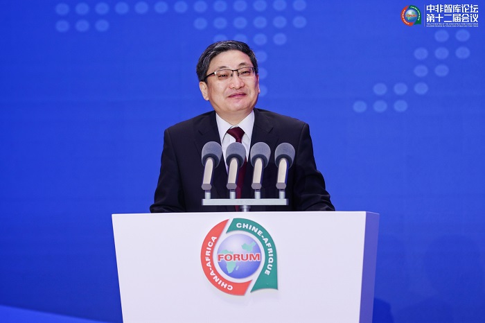 中國(guó)政府非洲事務(wù)特別代表劉豫錫在中非智庫論壇第十二屆會(huì)議開幕式上發(fā)表致辭。主辦方供圖
