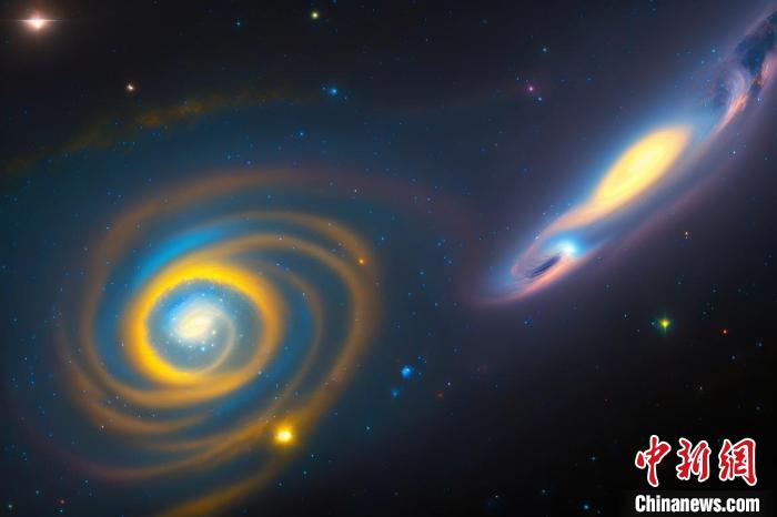 本星系群的三維藝術(shù)圖。　中科院國家天文臺 供圖