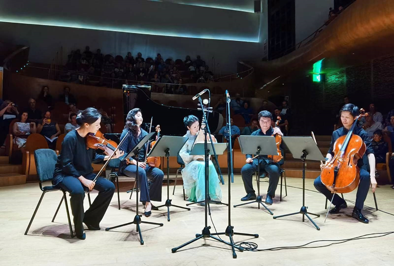 “古老文明的現(xiàn)代回聲——中國(guó)當(dāng)代作曲家室內(nèi)樂(lè)作品音樂(lè)會(huì)”在意大利舉行。中國(guó)駐意大利使館供圖