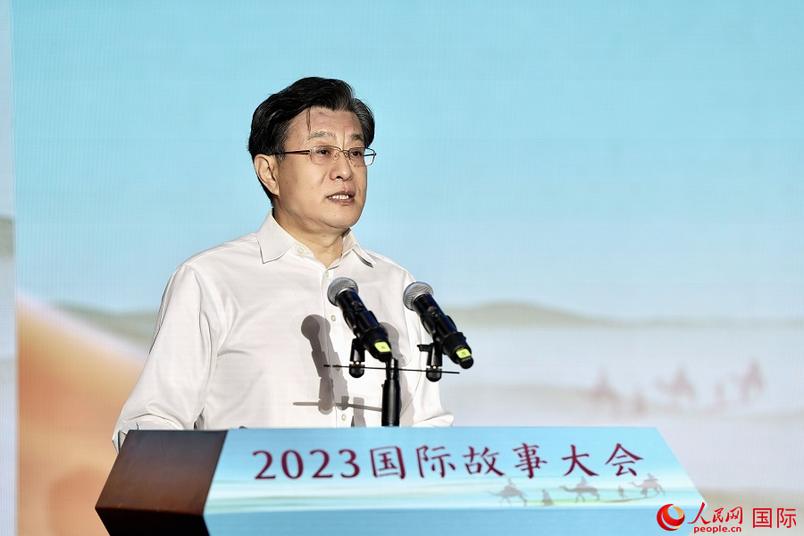 中國人民對(duì)外友好協(xié)會(huì)副會(huì)長李?？罗o。人民網(wǎng) 盧鵬宇攝