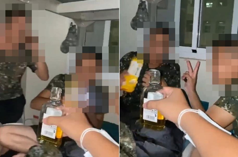 臺軍在宿舍開“飲酒趴”。圖片來源：臺灣“中時新聞網(wǎng)”。