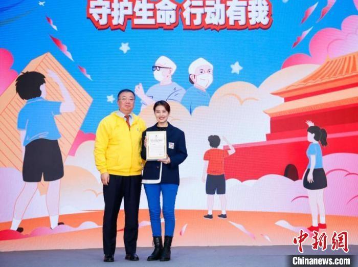 演員周海媚受邀參與公益活動(dòng)。　郭凱敏 攝
