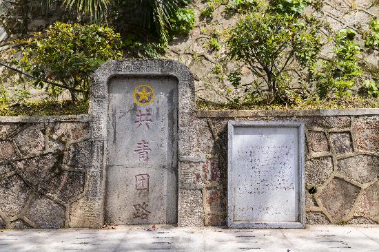 共青團(tuán)路石碑。   南報(bào)融媒體記者  丁劼攝
