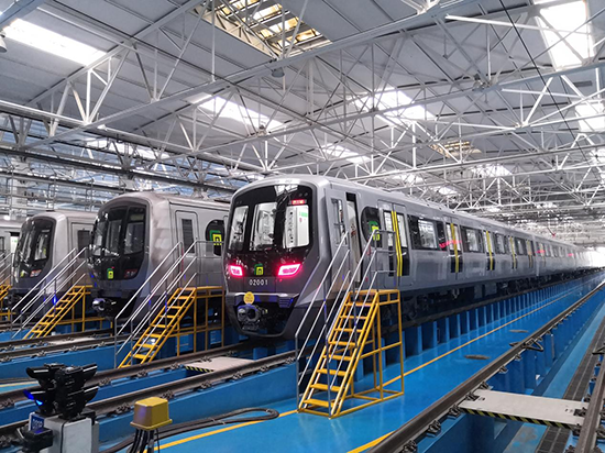 石家莊地鐵二號線列車。 中車齊車集團(tuán)石家莊公司供圖