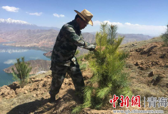 圖為尖扎干部職工生態(tài)建設(shè)和環(huán)境保護(hù)現(xiàn)場。尖宣 供圖