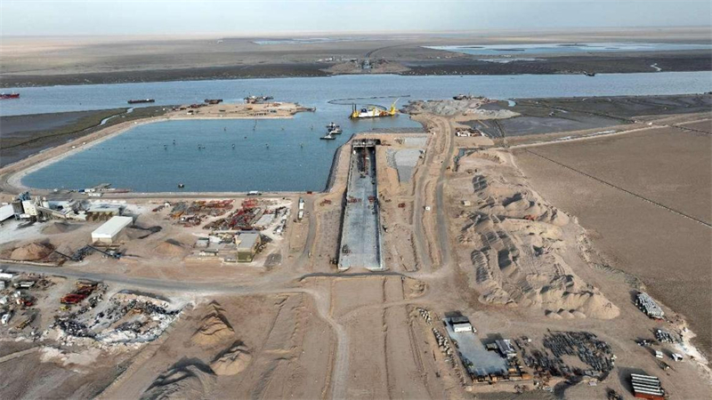 施工現(xiàn)場一景。中交天津航道局有限公司供圖