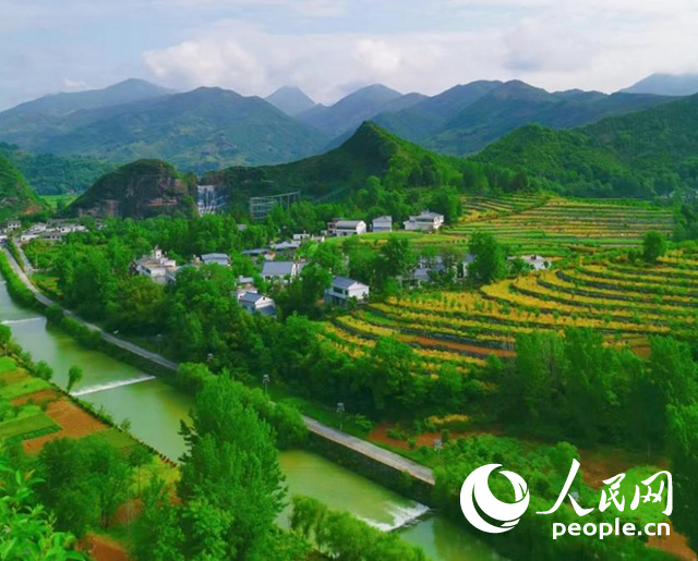 陜西商洛漫川關(guān)鎮(zhèn)民宿群。人民網(wǎng) 王麗攝
