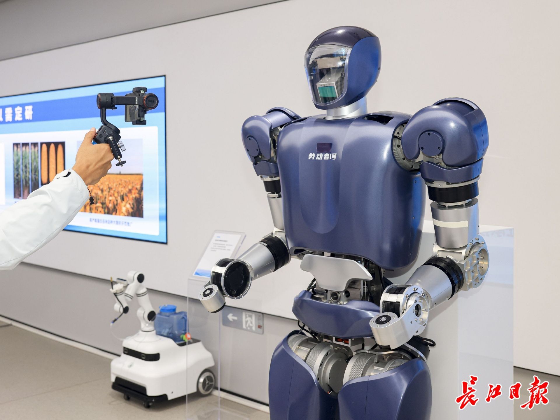 格藍(lán)若人形機(jī)器人。長(zhǎng)江日?qǐng)?bào)記者胡冬冬 攝