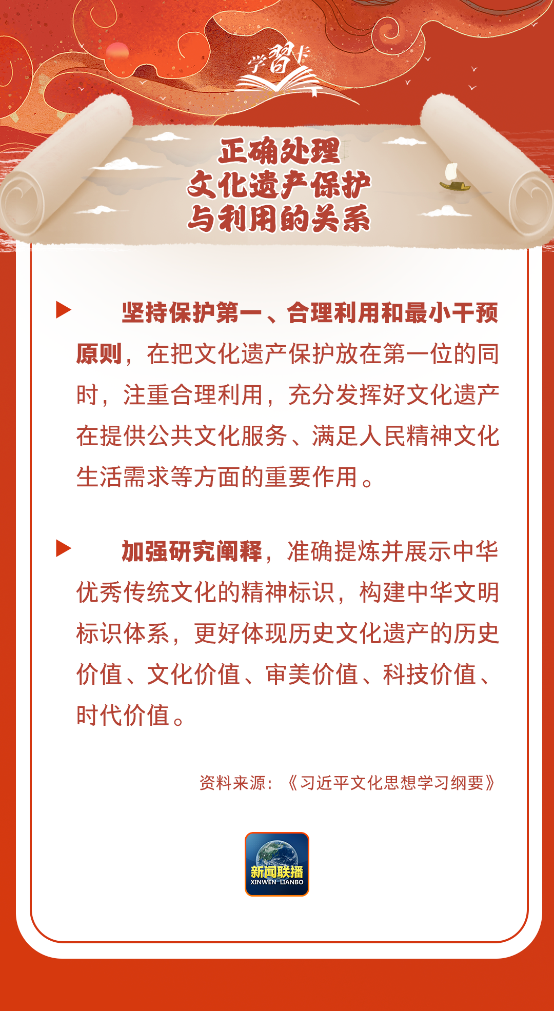學(xué)習(xí)卡丨守護好中華民族的文化瑰寶！