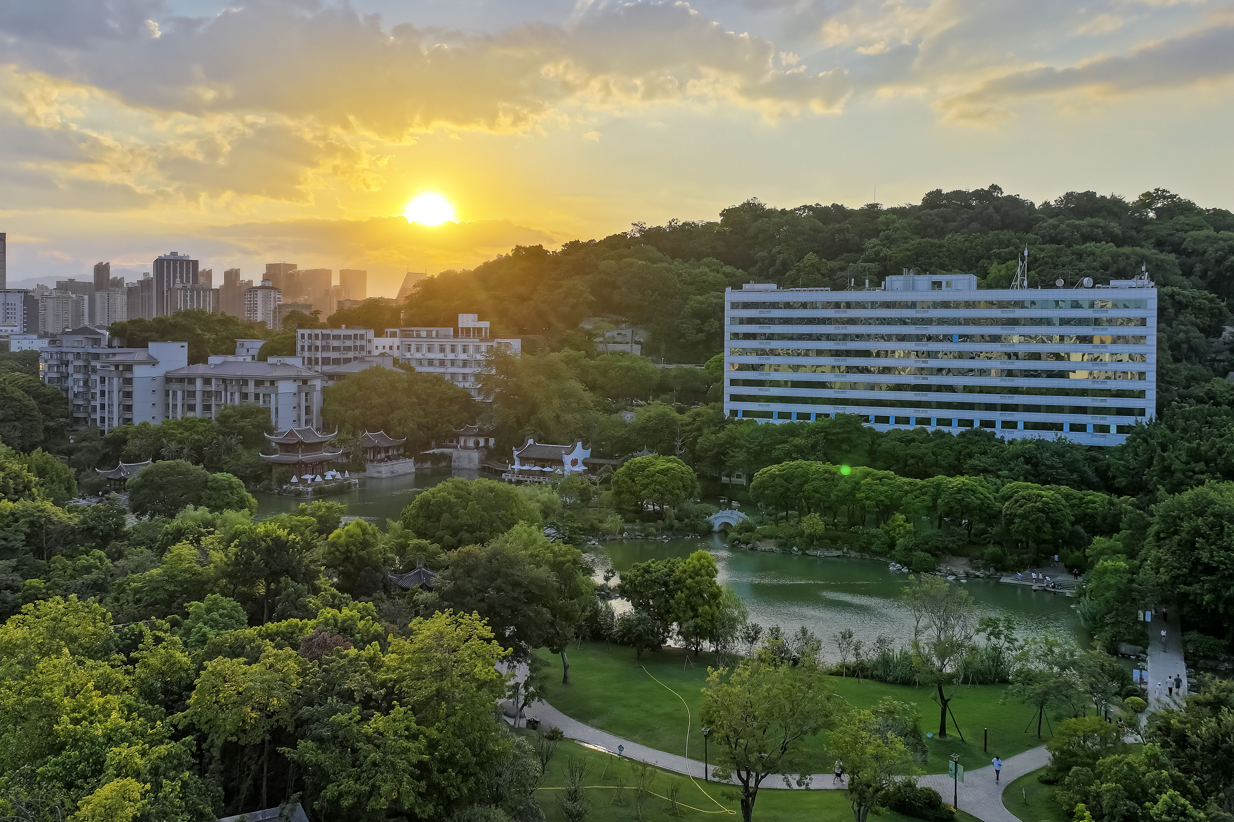 2024年7月17日，福州市鼓樓區(qū)黎明湖生態(tài)濕地公園。