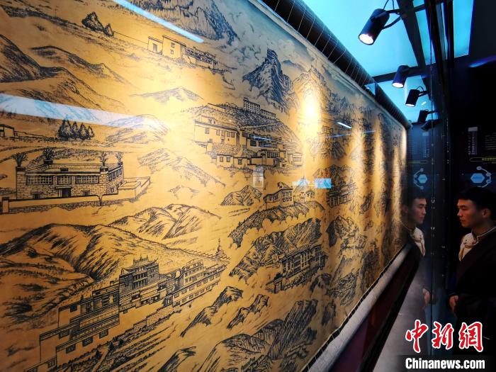 圖為歷代藏醫(yī)藥學教育機構(gòu)展示?！?zhí)砀?攝