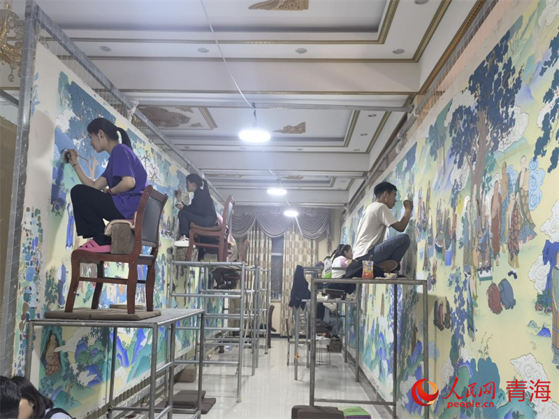 龍樹畫院傳習(xí)室。人民網(wǎng) 馬可欣攝