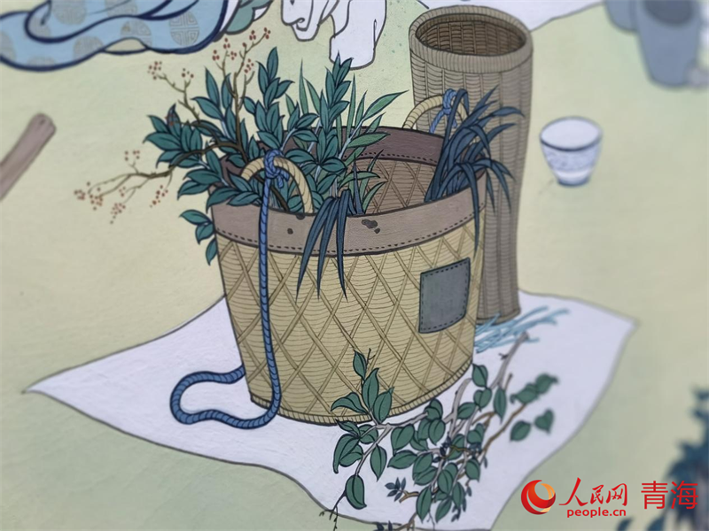 唐卡繪畫作品。人民網(wǎng) 馬可欣攝