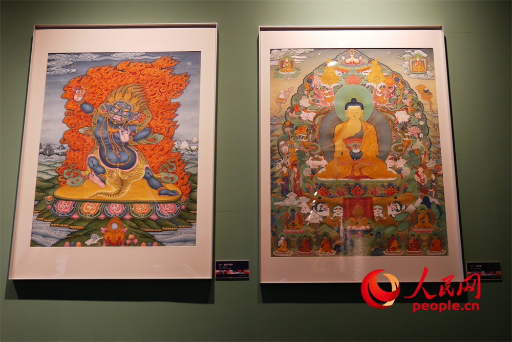 唐卡藝術(shù)作品。人民網(wǎng) 韋衍行攝